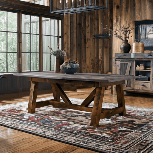 Millcraft Barnwood Breadboard Dining Table