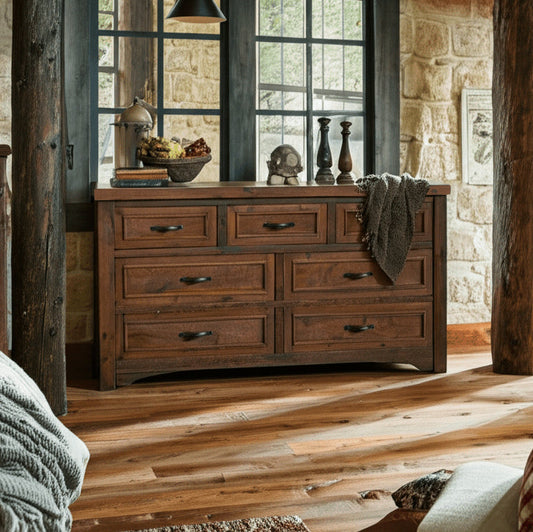 Timber Tradition Barnwood 7 Drawer Dresser