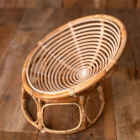 Newborn Handmade Bamboo Basket Vintage Chair - Real Rustic Furniture