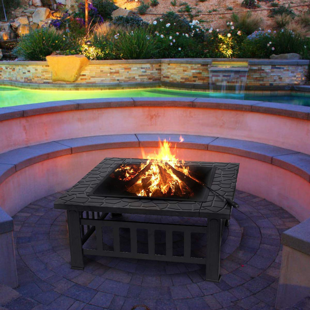 32Inch Large Iron Fire Pit - Real Rustic Furniture