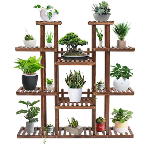 Multi Tier Flower Plant Holder 9 Layers - Real Rustic Furniture