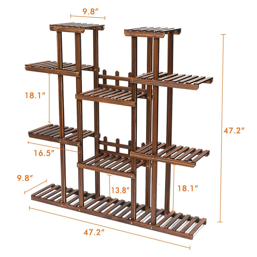 Multi Tier Flower Plant Holder 9 Layers - Real Rustic Furniture