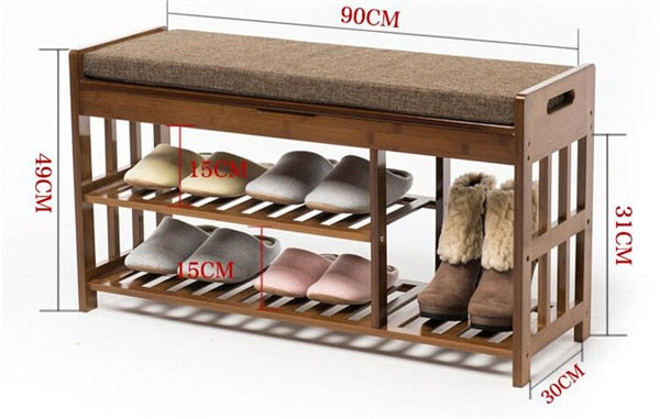 Bamboo Shoe Rack Storage